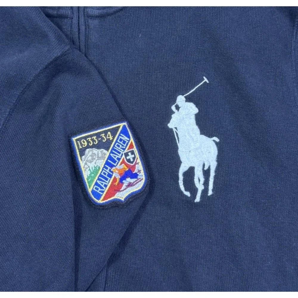 Polo Ralph Lauren 1/4 Zip Pullover Mens M Big Pony Ralph Lauren Heritage Skiing